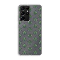 Weed: Samsung Galaxy S21 Ultra Transparant Hoesje