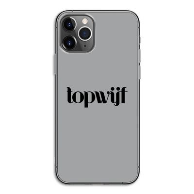 Topwijf Grijs Zwart: iPhone 11 Pro Transparant Hoesje
