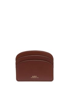 A.P.C. porte-cartes Demi-Lune en cuir - Marron