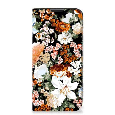Smart Cover voor Samsung Galaxy Xcover 6 Pro Dark Flowers Smart Cover voor Samsung Galaxy Xcover 6 Pro Dark Flowers
