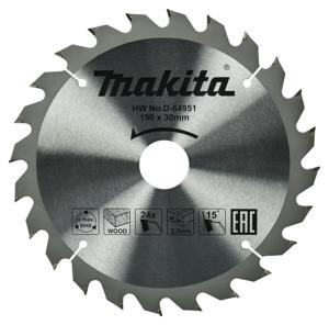 Makita Cirkelzaagblad voor Hout | Standaard | Ø 190mm Asgat 30mm 24T - D-64951