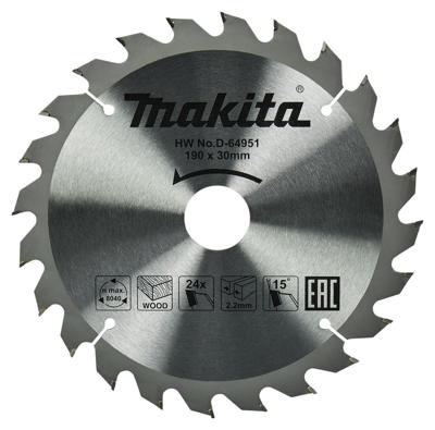 Makita Cirkelzaagblad voor Hout | Standaard | Ø 190mm Asgat 30mm 24T - D-64951