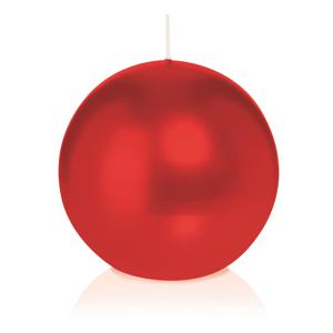 Trend Candles Bolkaars glad - rood - 8 cm - 25 branduren - ronde kaarsen