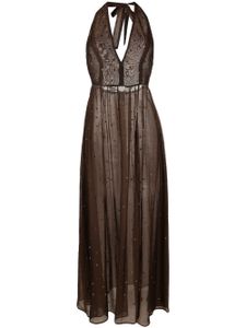 Oséree robe à dos-nu - Marron