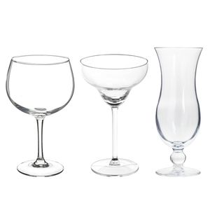 Cocktailglazen set - gin/margarita/blue hawaii glazen - 12x stuks - Drinkglazen