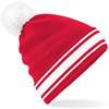 Beechfield CB472 Stadium Beanie - Classic Red/White - One Size