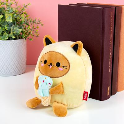 Kawaii Kat Boekensteun - Geel/ijsje