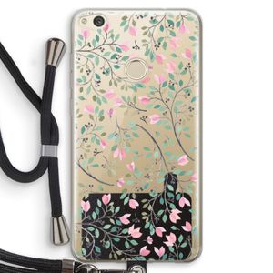 Sierlijke bloemen: Huawei Ascend P8 Lite (2017) Transparant Hoesje met koord