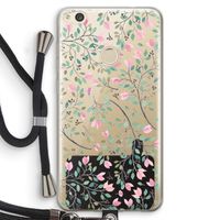 Sierlijke bloemen: Huawei Ascend P8 Lite (2017) Transparant Hoesje met koord