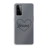 Forever heart black: OnePlus 9 Pro Transparant Hoesje