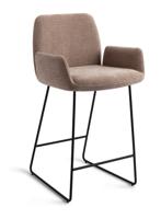 Jesper Home Barstoel 'Misaki' Slide Black, kleur Mocha Mist (zithoogte 66cm)