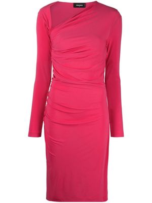 DSQUARED2 robe mi-longue à fronces - Rose