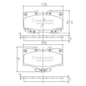 Nipparts Remblokset J3602054