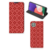 Samsung Galaxy A22 5G Hoesje met Magneet Batik Rood - thumbnail