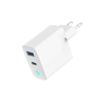 Gembird 2 Port 30W GaN USB snellader LED wit TA-UC-PDQC30L-W-01