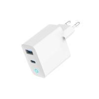 Gembird 2 Port 30W GaN USB snellader LED wit TA-UC-PDQC30L-W-01 - thumbnail
