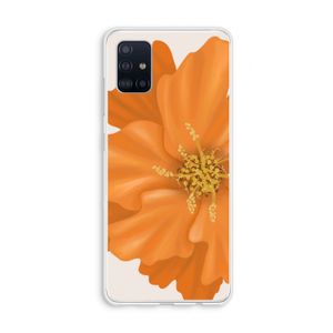 Orange Ellila flower: Galaxy A51 4G Transparant Hoesje