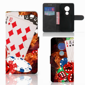 Motorola Moto G7 Play Wallet Case met Pasjes Casino