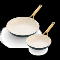 Padova Reserve 2-delige braadpannenset (20cm + 26cm) - Pine Green
