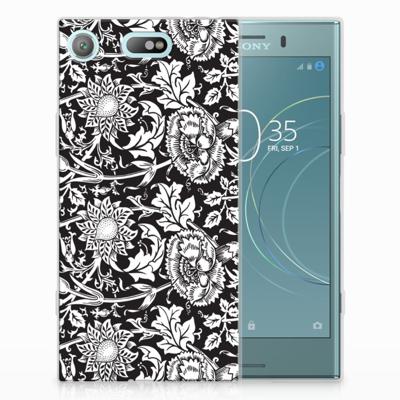 Sony Xperia XZ1 Compact | TPU Case | Black Flowers Sony Xperia XZ1 Compact | TPU Case | Black Flowers