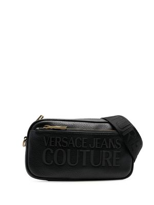 Versace Jeans Couture sacoche à logo strassé - Noir