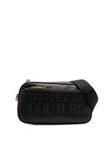 Versace Jeans Couture sacoche à logo strassé - Noir Versace Jeans Couture sacoche à logo strassé - Noir