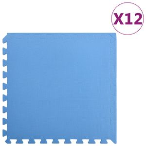 VidaXL Vloermatten 12 st 4,32 ㎡ EVA-schuim blauw