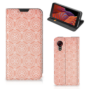 Samsung Galaxy Xcover 5 Hoesje met Magneet Pattern Orange