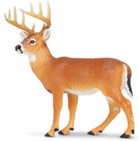 Safari bosdier Witstaarthert junior 12,5 cm bruin/wit - thumbnail