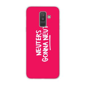 Neuters (roze): Samsung Galaxy A6 Plus (2018) Transparant Hoesje