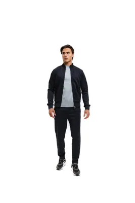 Malelions Pique Zip Trainingspak Heren Donkerblauw - Maat XL - Kleur: Donkerblauw | Soccerfanshop