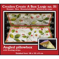 Crealies • snijmal hoekig kussendoosje groot met zwevende plakstroken