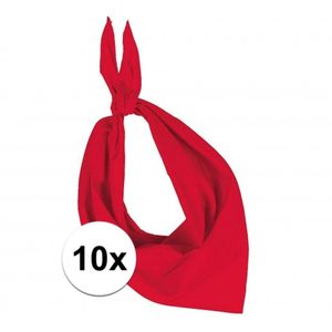 10x Zakdoek bandana rood