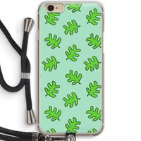 Groene blaadjes: iPhone 6 / 6S Transparant Hoesje met koord