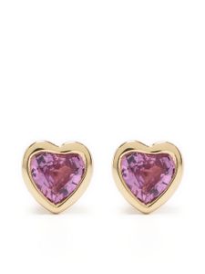 Ef Collection puces d'oreilles en or 14ct serties de saphirs