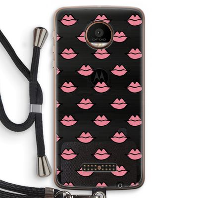 Lipjes: Motorola Moto Z Force Transparant Hoesje met koord