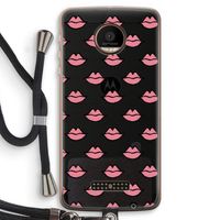 Lipjes: Motorola Moto Z Force Transparant Hoesje met koord