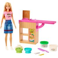 Barbie noodle bar speelset en pop