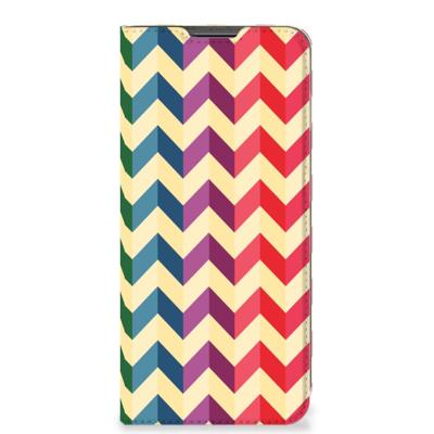 Motorola Moto G22 | Hoesje met Magneet | Zigzag Multi Color Motorola Moto G22 | Hoesje met Magneet | Zigzag Multi Color