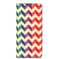 Motorola Moto G22 | Hoesje met Magneet | Zigzag Multi Color