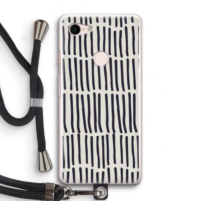 Moroccan stripes: Pixel 3 Transparant Hoesje met koord
