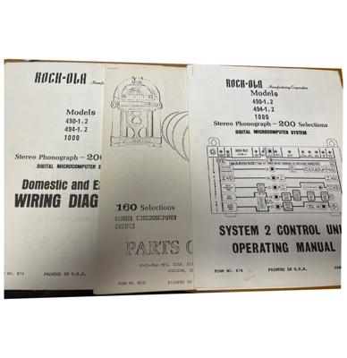 Rock-Ola 490, 491 And 1000 Operating Manual