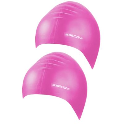 2x stuks latex badmutsen roze voor volwassenen