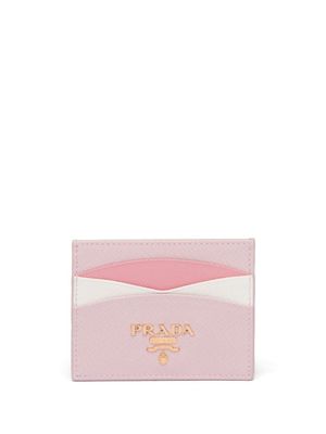 Prada porte-cartes en cuir Saffiano - Rose