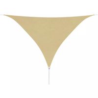 VidaXL Zonnescherm driehoekig 3,6x3,6x3,6 m oxford stof beige