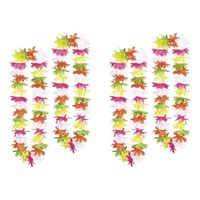 Bloemenslinger/Hawaii krans - 8x - gekleurd - 50 cm - plastic - Hawaii thema feestje