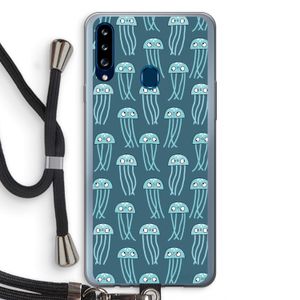 Kwallie: Samsung Galaxy A20s Transparant Hoesje met koord