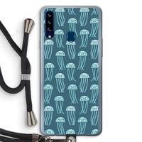 Kwallie: Samsung Galaxy A20s Transparant Hoesje met koord