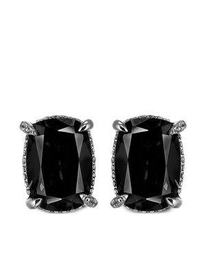 Anabela Chan boucles d'oreilles Wing en or blanc 18ct - Noir