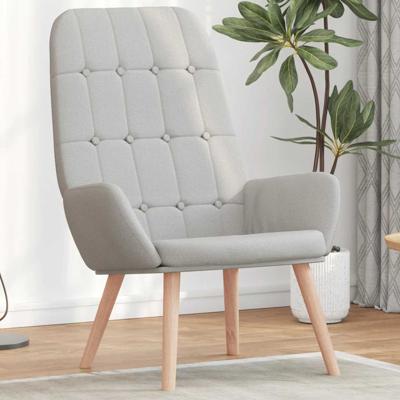 Relaxstoel stof wolk grijs